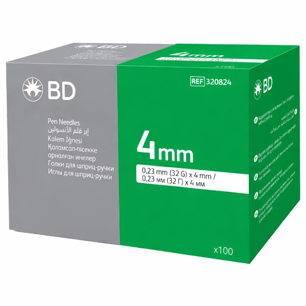 BD İnsülin Kalem İğnesi 32G 0,23 x 4 mm 100'lü